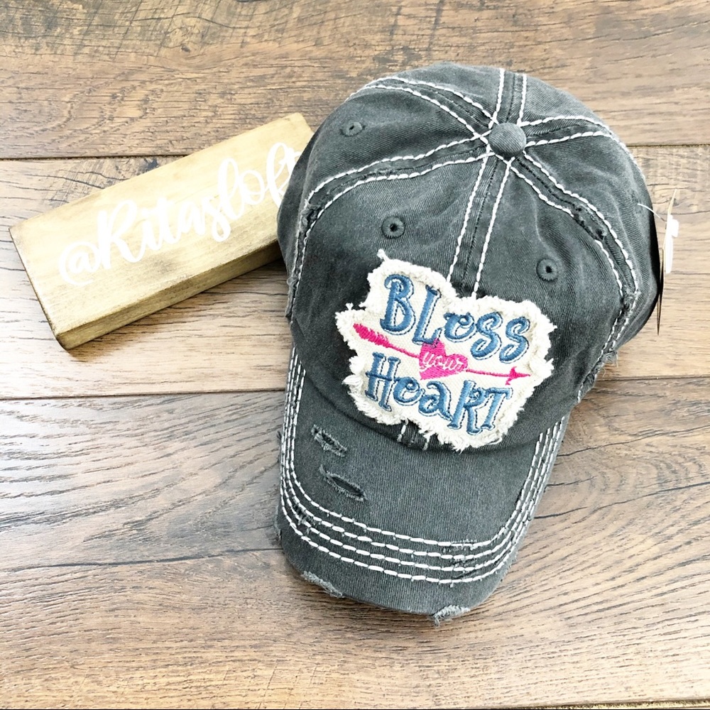 BLESS YOUR HEART Vintage Distressed Look Cap - Picture 1 of 4